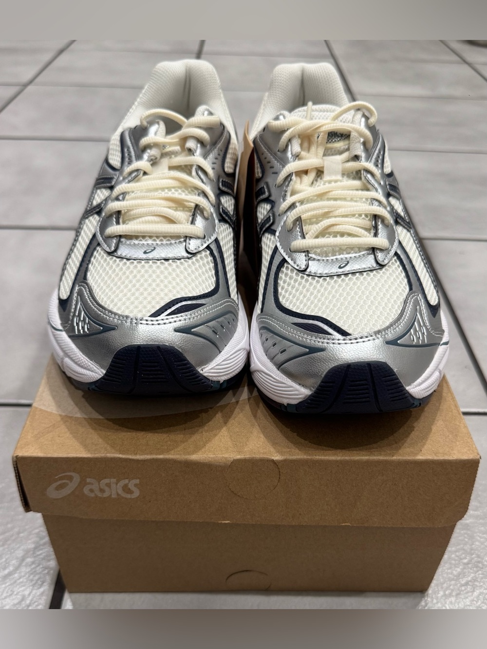 ASICS Unisex GT-2160 Running Sneakers in Cream/Raw Indigo US 9.5 Men/ 11 Women - Picture 6 of 10